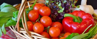 Grow your own vegetables and salad UK - The Tonic article - image shows basket of freshly picked salad items
